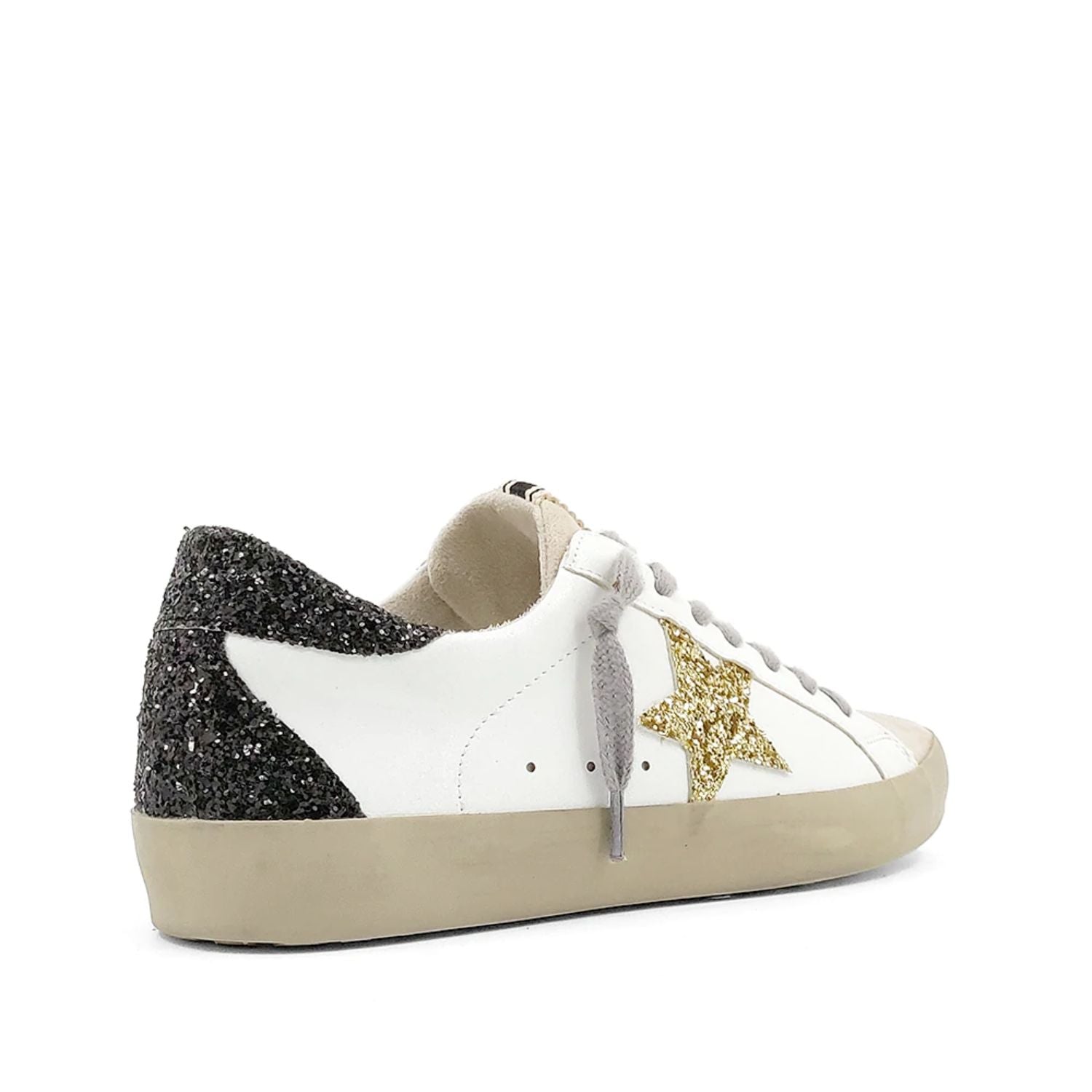 Shu Shop Womens Pamela Star Distressed Pre-Scuffed Fashion Sneakers