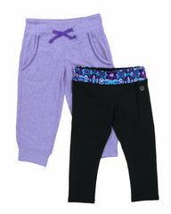 Vigoss Girls 2-Piece Athletic Sweat Pant and Yoga Pant Set