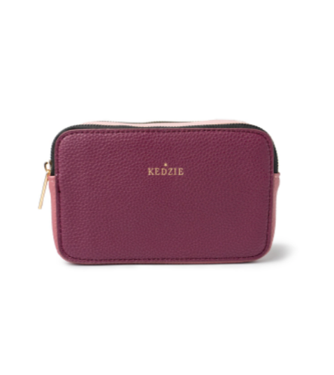 Kedzie Color Pop Collection Modernist Crossbody Purse in Vegan Leather