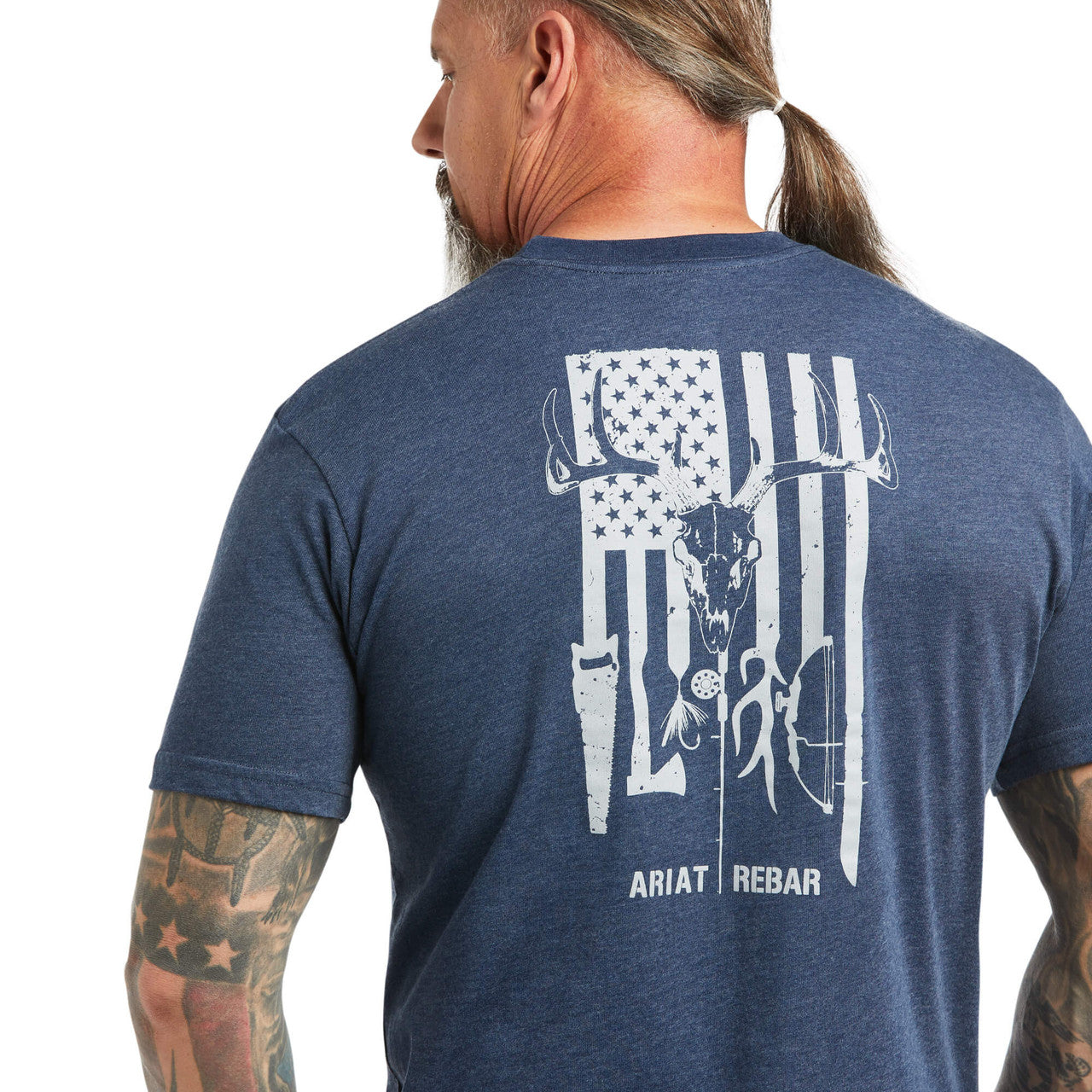 Ariat Mens Rebar Cotton Strong American Outdoors Crew Neck Short Sleeve T-Shirt