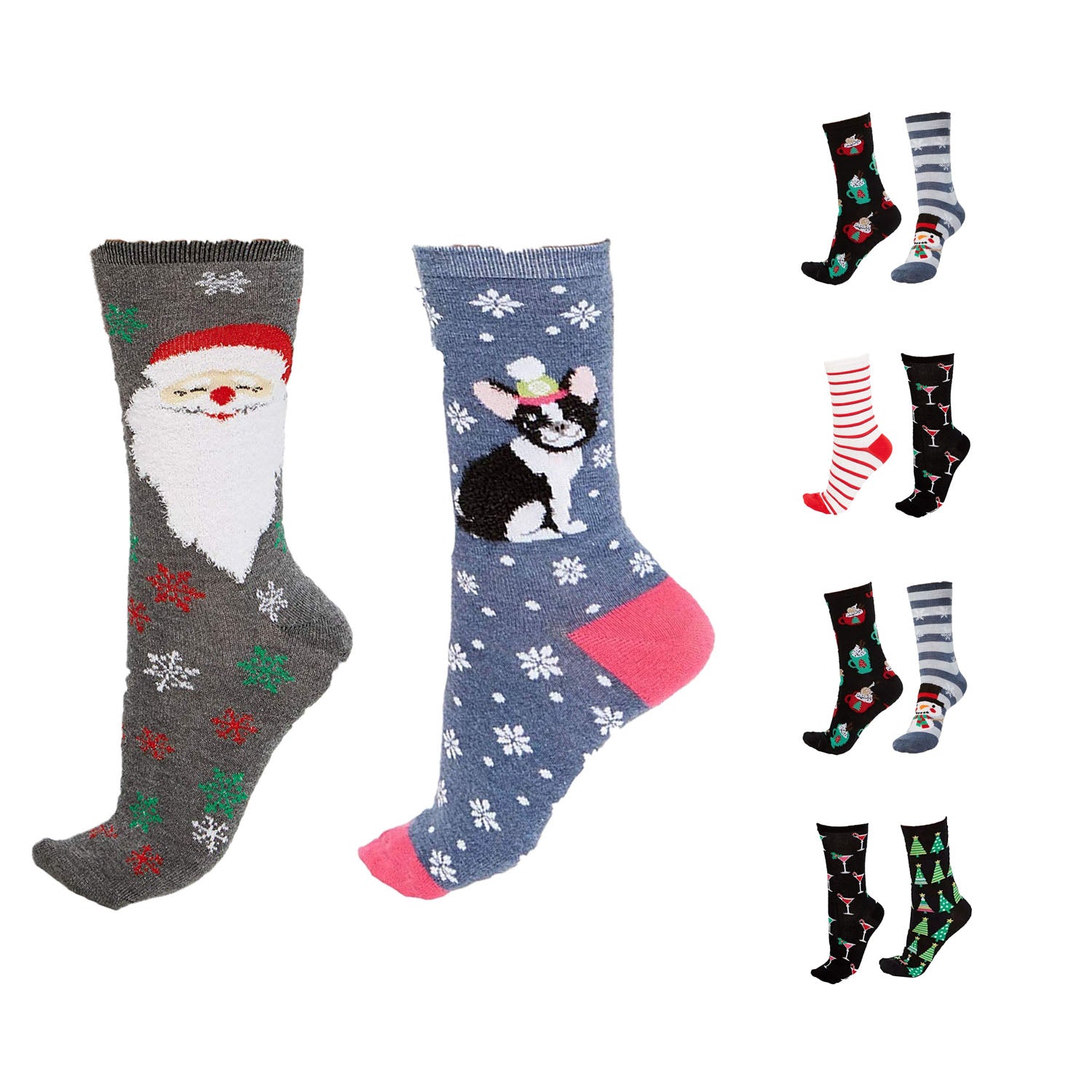 Charter Club Womens Holiday Crew Socks