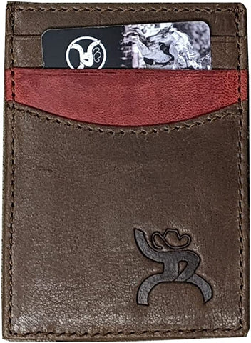 Hooey Mens Classic Smooth Leather Bifold Wallet