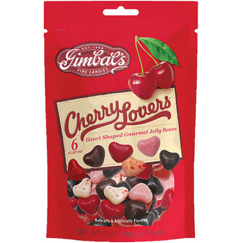 Gimbal's Cherry Lovers Gourmet Jelly Beans 7 oz Resealable Pouch Bag