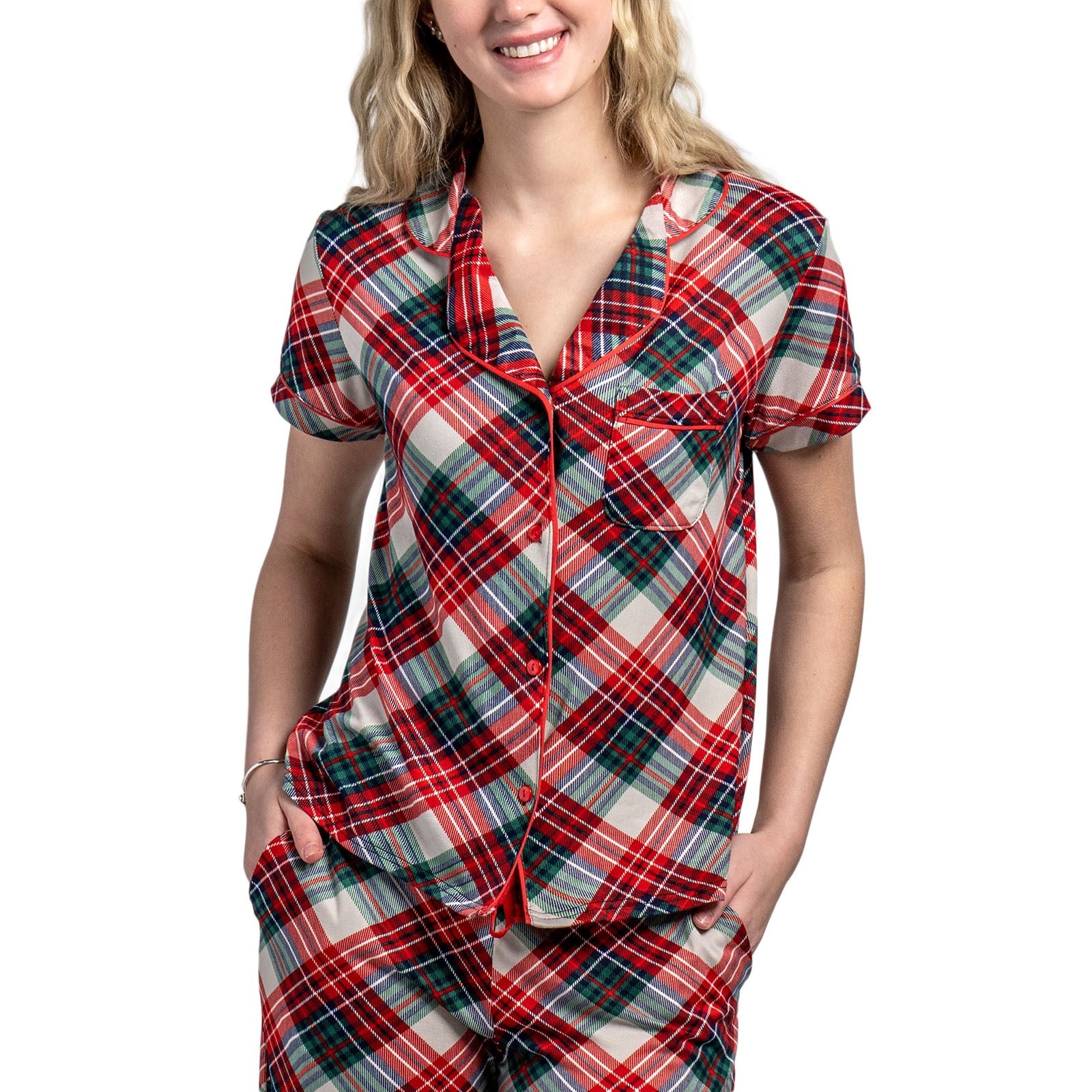 Hello Mello Womens Holiday Edition Pajama Top