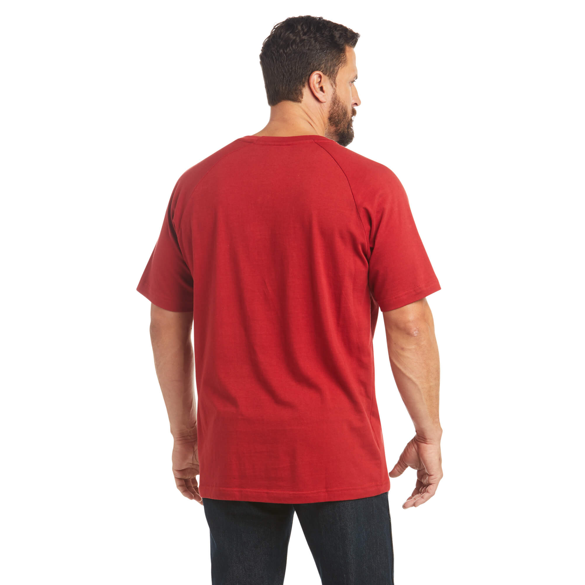 Ariat Men's Rebar Cotton Strong Short Sleeve T-Shirt, Rio Red