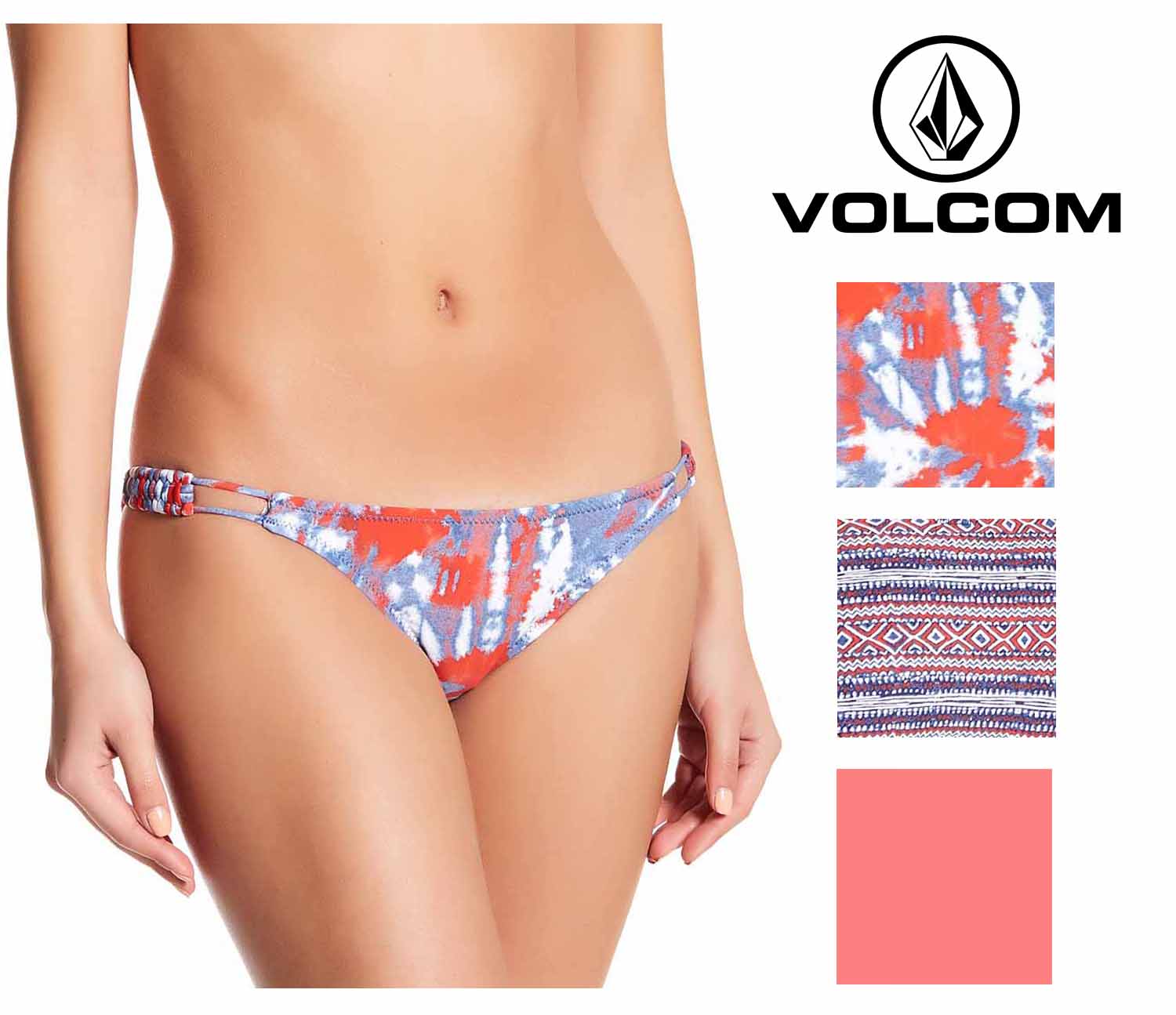 Volcom Womens Full Coverage Macramé Bikini Bottom