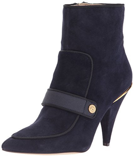 Nine West Womens Westham Panel Ankle Bootie (Navy/Black, 5.5M)