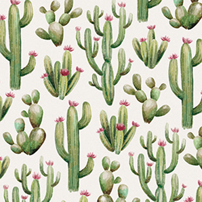 Carson Home Accents "Cactus Pattern" Square House Coaster