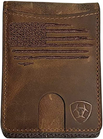 Nocona Mens Vintage Ostrich Leather Rodeo Wallet Checkbook Cover (Brown)