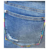 Judy Blue Womens Lexi Multicolor Pocket Embroidery Skinny Jean, Medium Blue