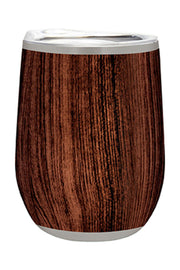 Carson Home Stemless 12 oz Wine Tumbler, Wood Grain