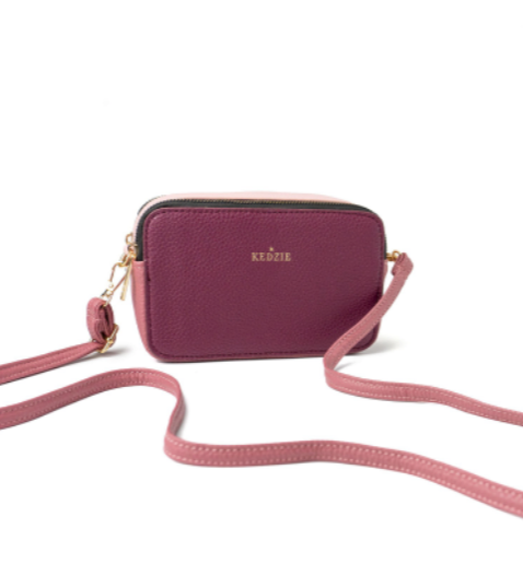 Kedzie Color Pop Collection Modernist Crossbody Purse in Vegan Leather