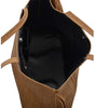 Angel Ranch Womens Braided Leather Fringe Deep Duffel Tote Bag Purse(Tan/Brown)
