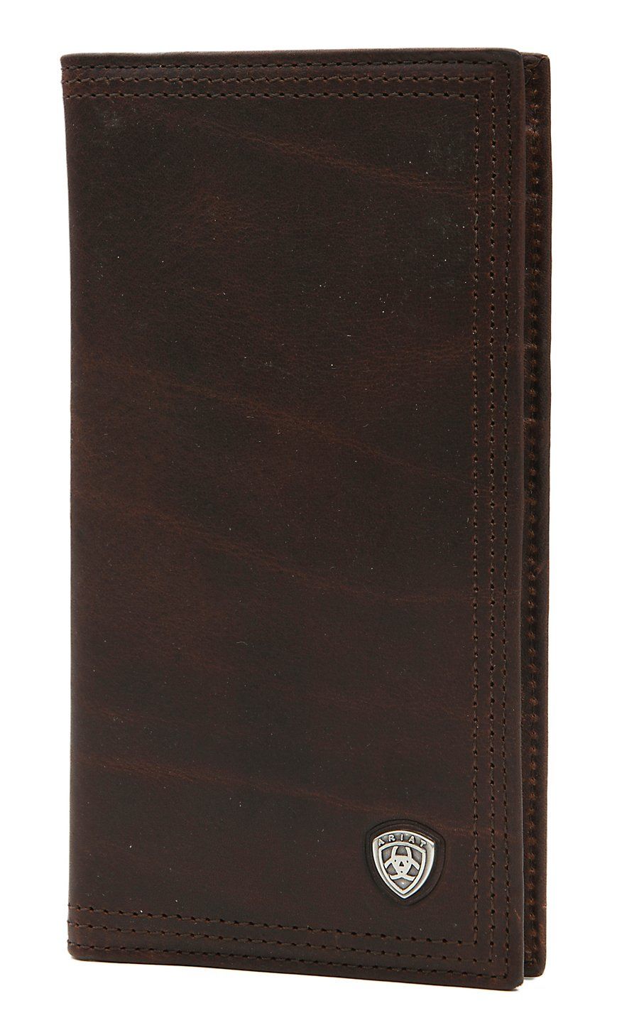 Ariat Performance Work Leather Checkbook/Rodeo Wallet (Dark Copper)