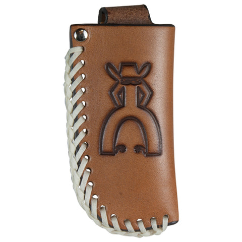Hooey Mens Kamali Roughy Leather Money Clip with Red Accent Pocket, Brown