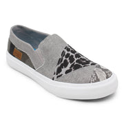 Blowfish Malibu Womens Madichi Slip On Fashion Sneaker, Grey Snake Cheetah Print