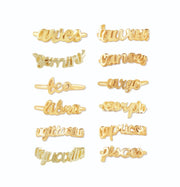 Myra Bag Womens Charmer Zodiac Sign Fashion Ring-Gold