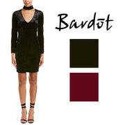 Bardot Womens Kira Velvet Sheath Dress