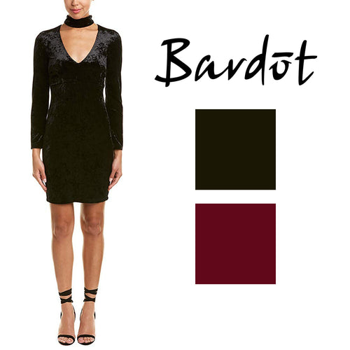 Bardot Womens Kira Velvet Sheath Dress