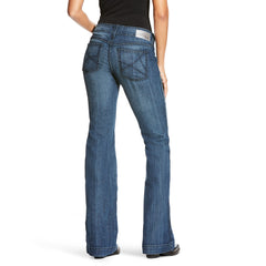 Ariat Womens Trouser Mid Rise Stretch Outseam Ella Wide Leg Jeans