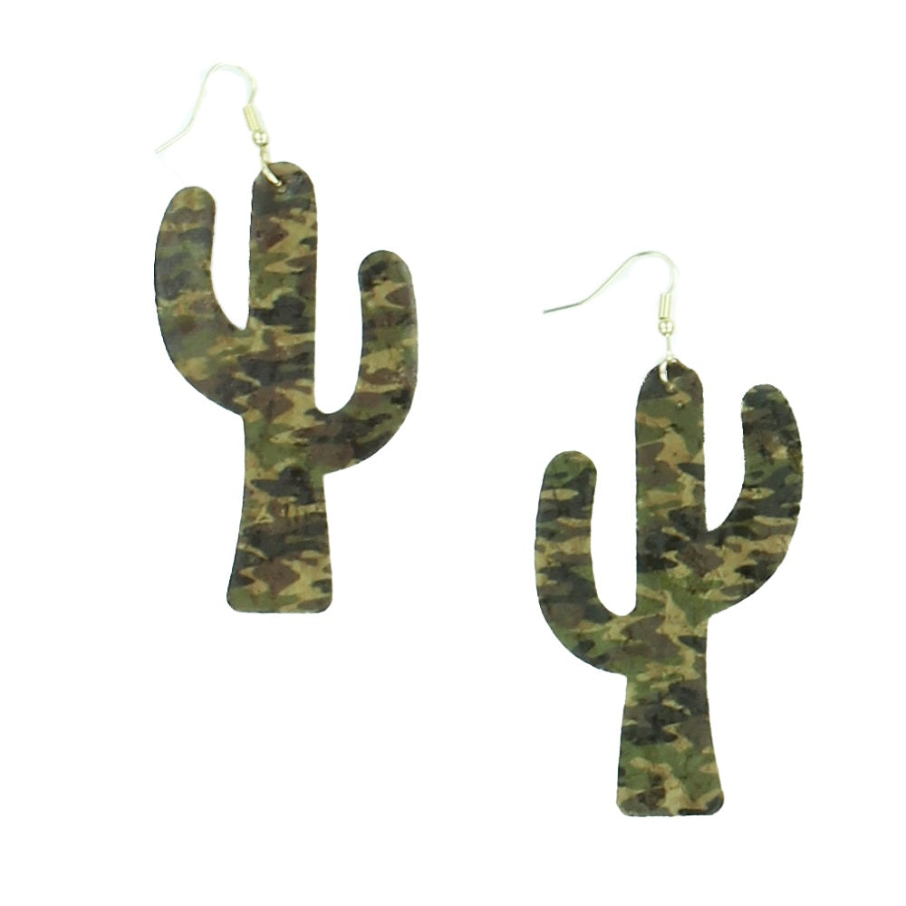 Vogue21 Cork Leather Novelty Pierced Earrings