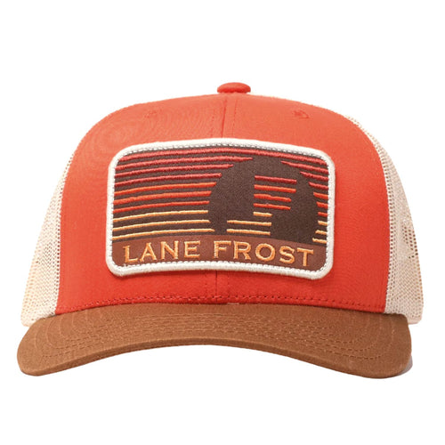 Lane Frost Wrangler Adjustable Snap Back Baseball Cap, Orange/Tan