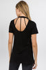 Yelete Womens Strappy Back Cut Out Detail Top