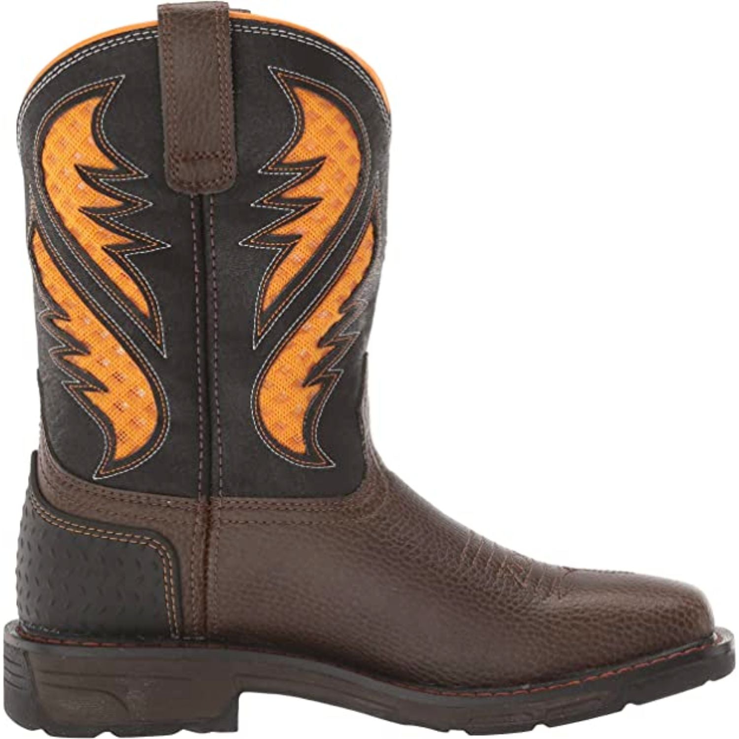 ARIAT Boys VentTEK Soft Toe Western Work Boot, Cocoa Brown