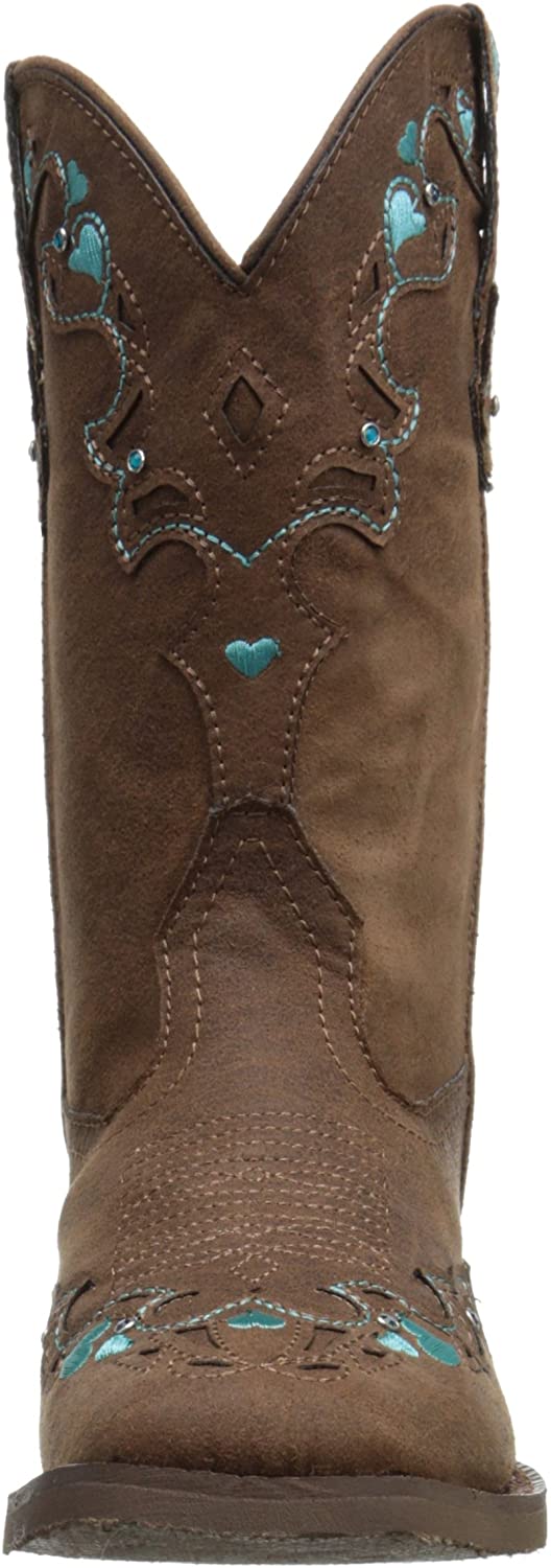 Roper Girls Toddler Hearts Square Toe Cowgirl Boots
