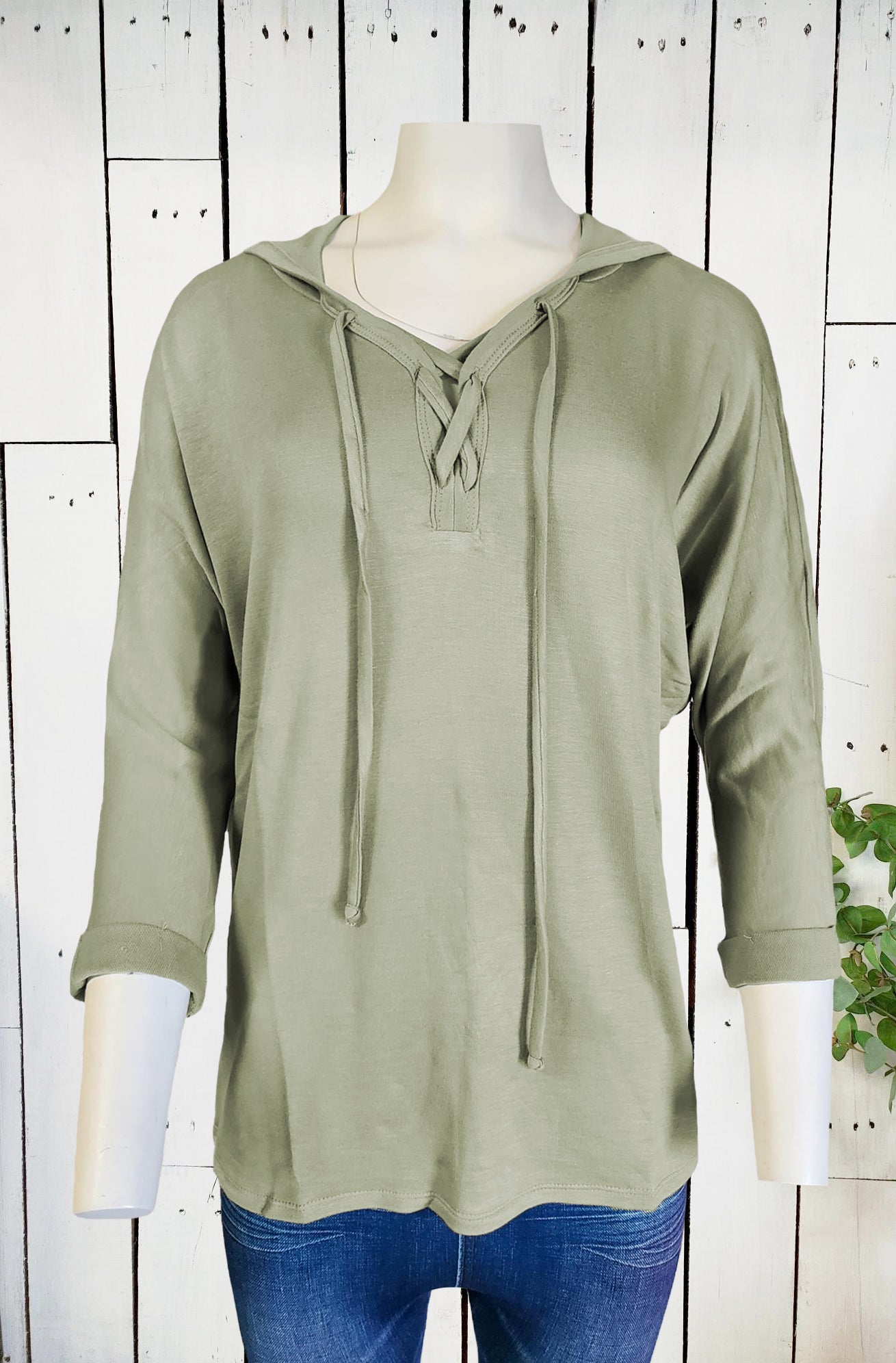 Femme by Tresics Womens Hooded Long Sleeve Top