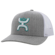 Hooey Mens Sterling Grey and White 6-Panel Snapback Hat