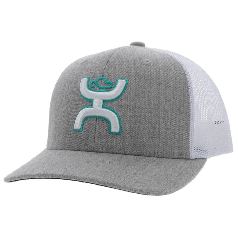 Hooey Mens Sterling Grey and White 6-Panel Snapback Hat