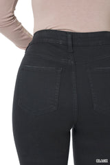 Zenana Womens Straight Leg Black Denim Jean Pants