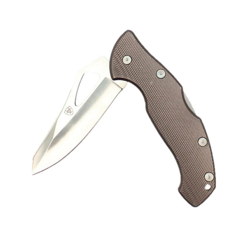 Ariat Classic Leather Concho Knife Sheath (Dark Brown, 3.75 inch)