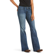 Ariat Womens Trouser Mid Rise Stretch Outseam Ella Wide Leg Jeans