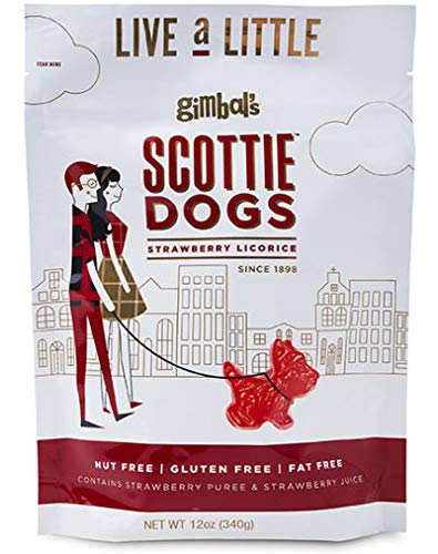 Gimbal's Strawberry Licorice Scottie Dogs - 6 oz Resealable Pouch Bag
