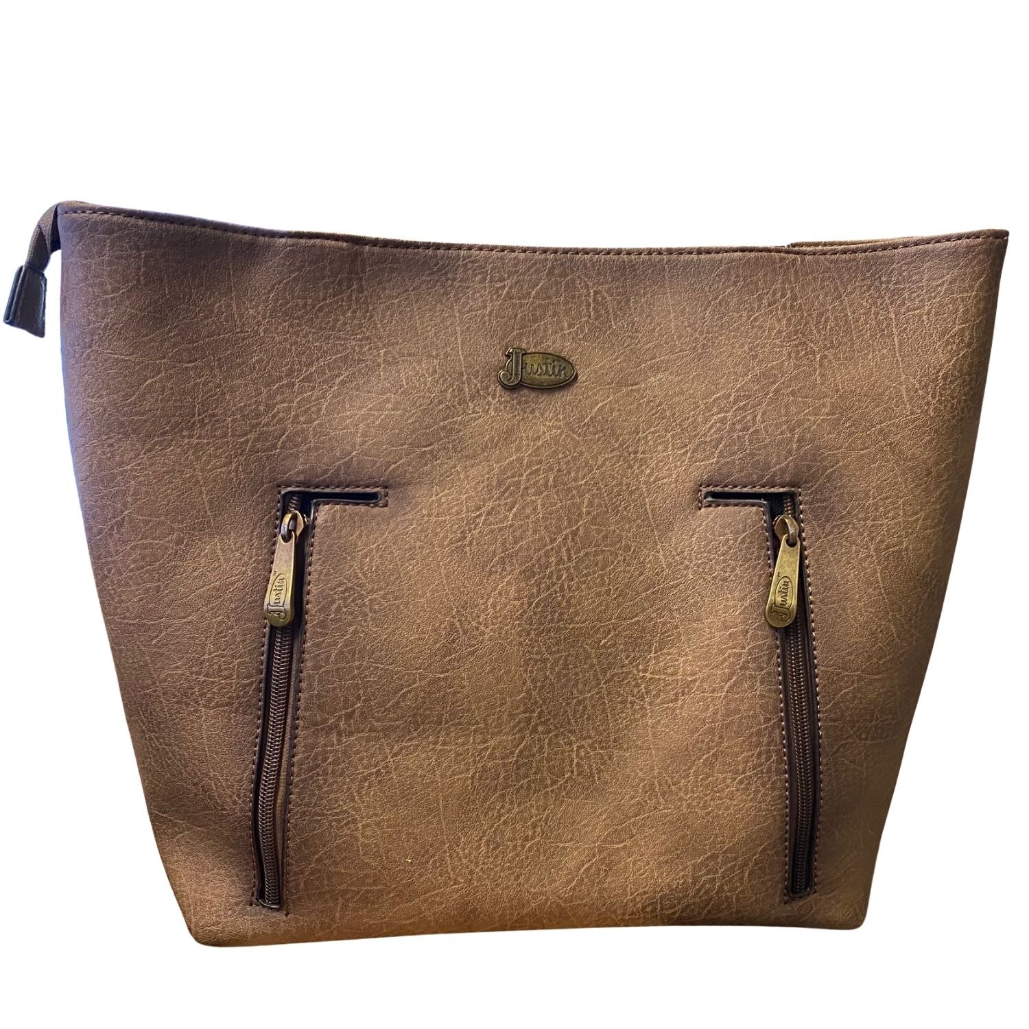 Justin Womens Conceal Carry Satchel Bag, Woodland Brown