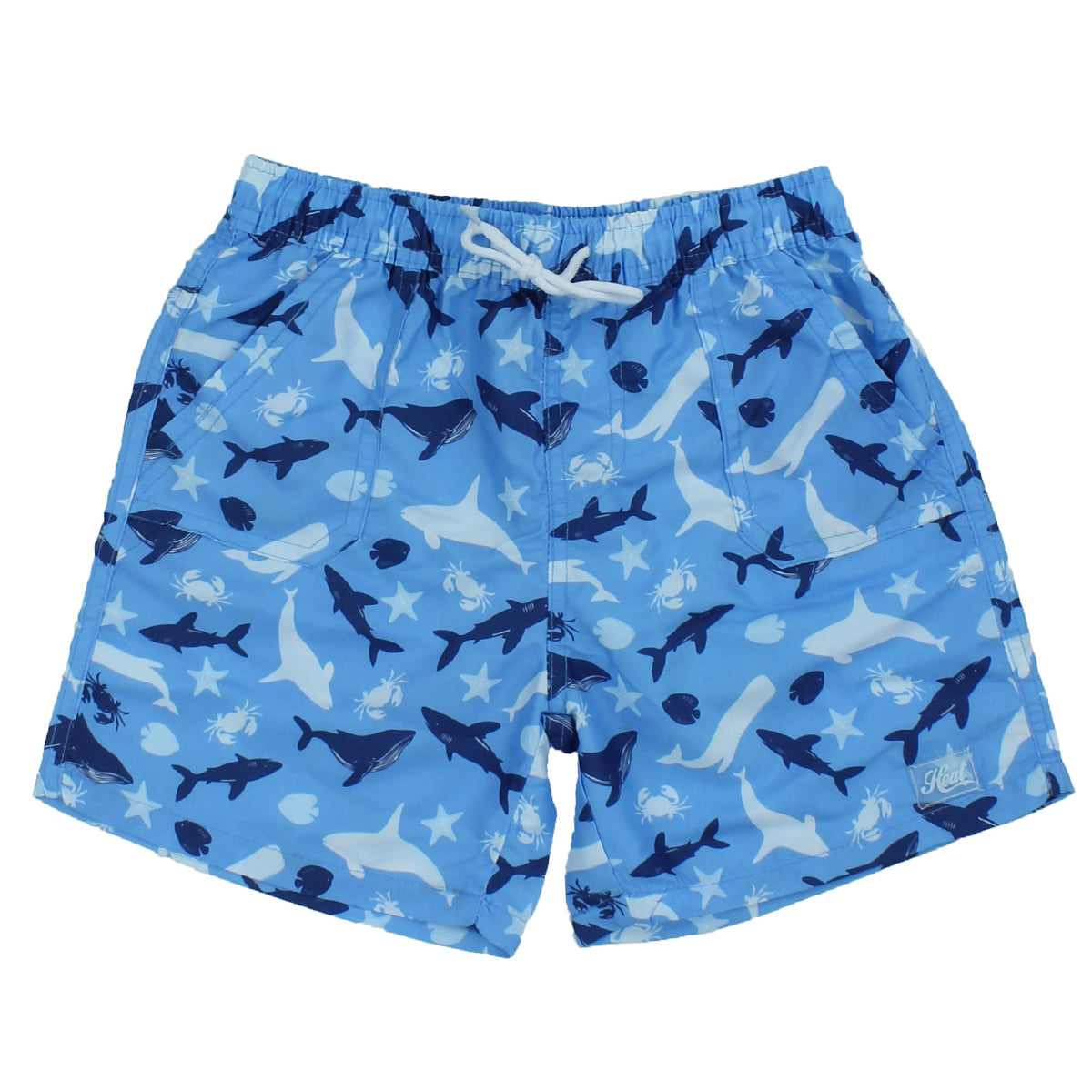 Heat Swimwear Boys Printed Tie Front Swim Trunk Shorts