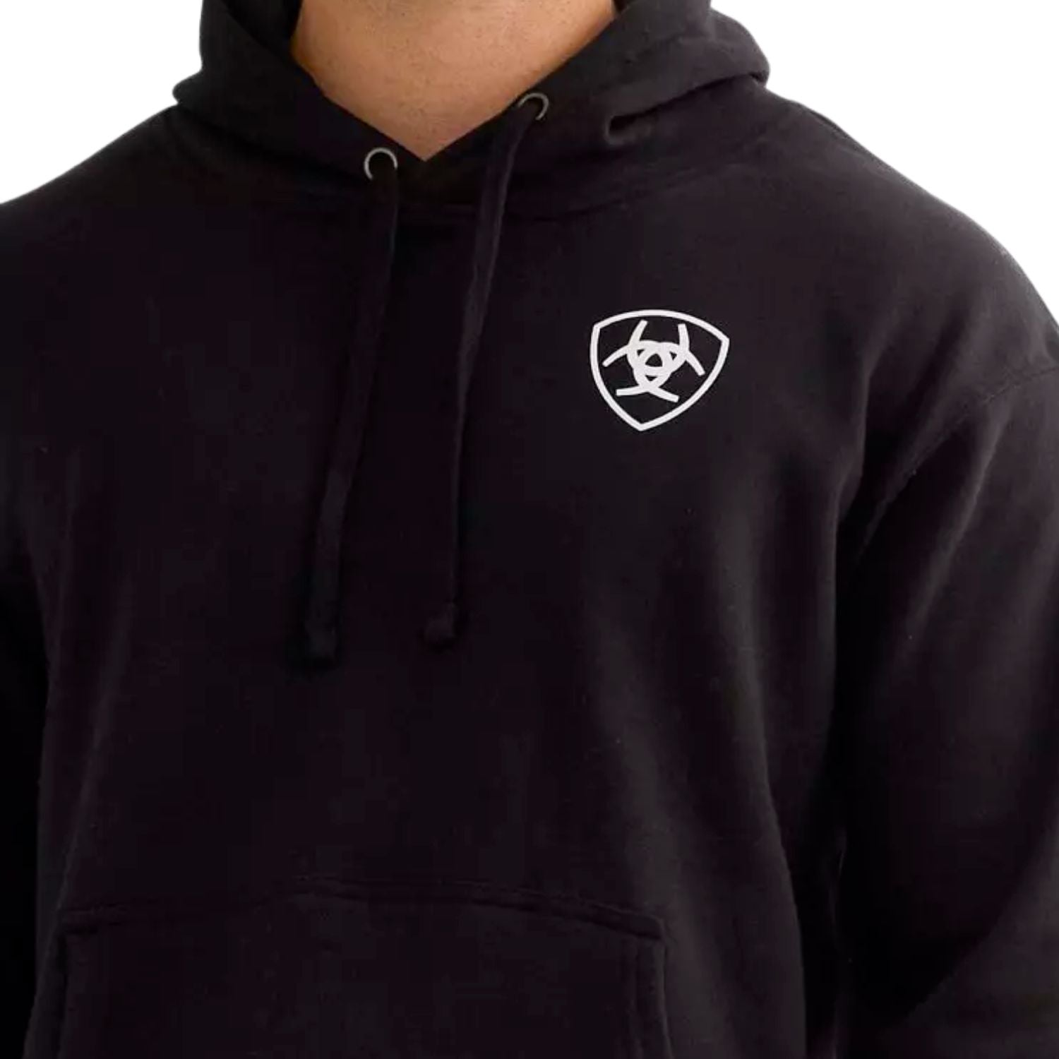 ARIAT Mens Shield Logo Mexico Flag Back Graphic Hoodie