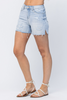 Judy Blue Womens High Waist Distressed Denim Shorts