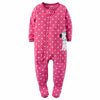 Carters Girls 1 Piece Footed Sleeper Zip Up Fleece Pajama